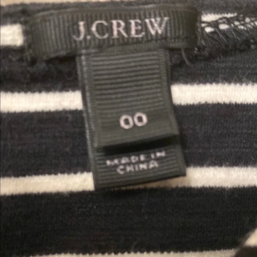 J.Crew Black and White Striped Dress Size XXS